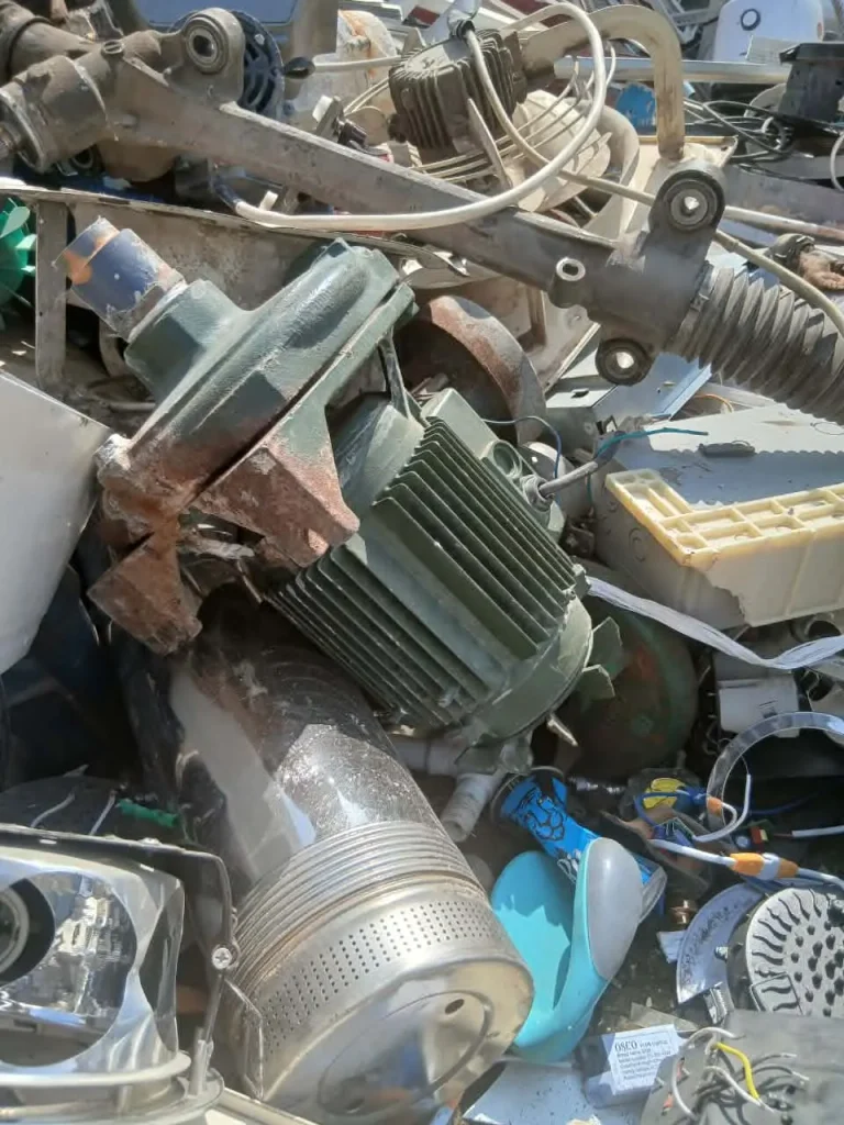 Industrial iron machinery and motor scrap in Jeddah