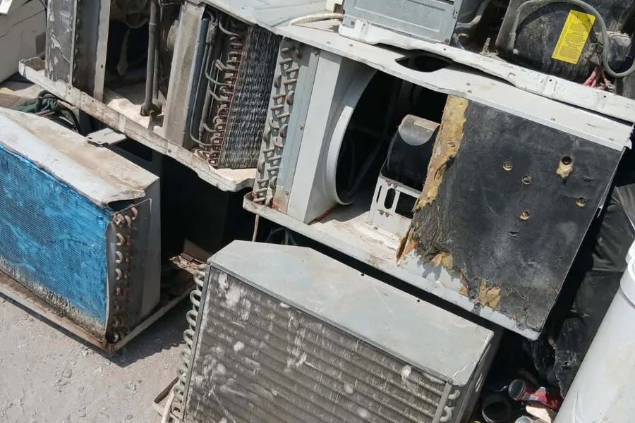 Old air conditioner scrap collection in Jeddah