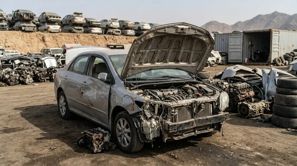Damaged scrap car valuation in Makkah